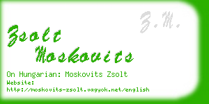 zsolt moskovits business card